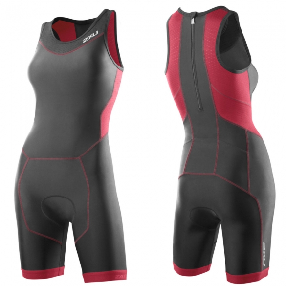 2XU Perform tri suit vrouwen 2015 zwart-rood WT2706d WT2706d